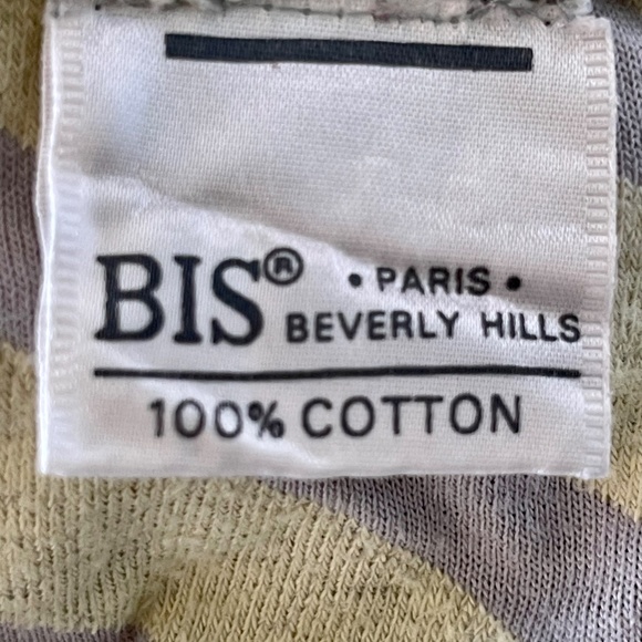 Vintage BIS Gene Ewing  (Gray and Yellow) Top & Skirt set Petite - Picture 4 of 7